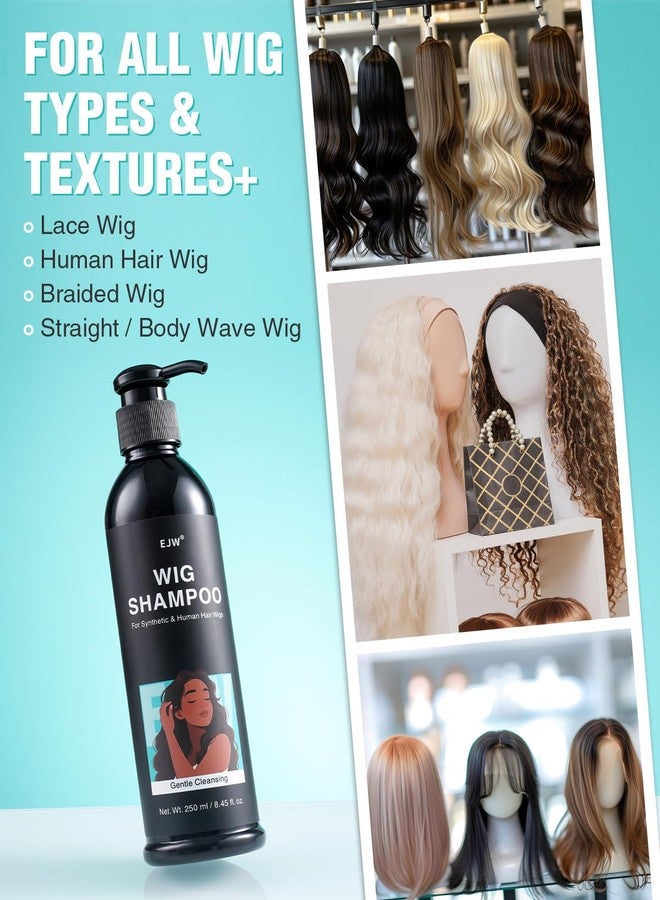 EJW Wig Shampoo for Synthetic & Human Hair – Gently Cleanses & Color-Safe – Keratin & Jojoba Oil – Anti-Frizz, Smoothing & Moisturizing – 8.45 fl. oz - Image 5